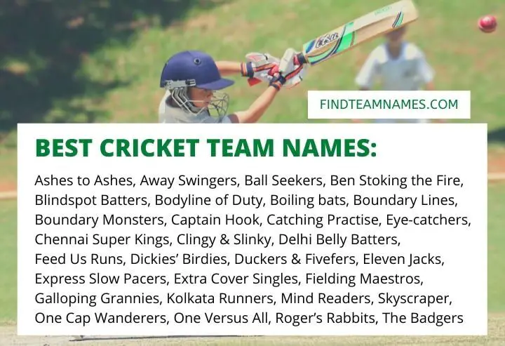 700 Creative Cricket Team Names For An Unbeatable Identity Find Team 