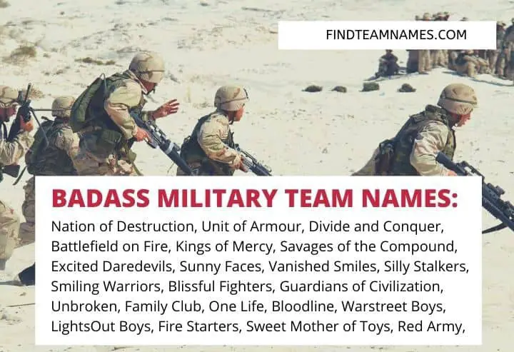 200 Badass Military Team Names Find Team Names